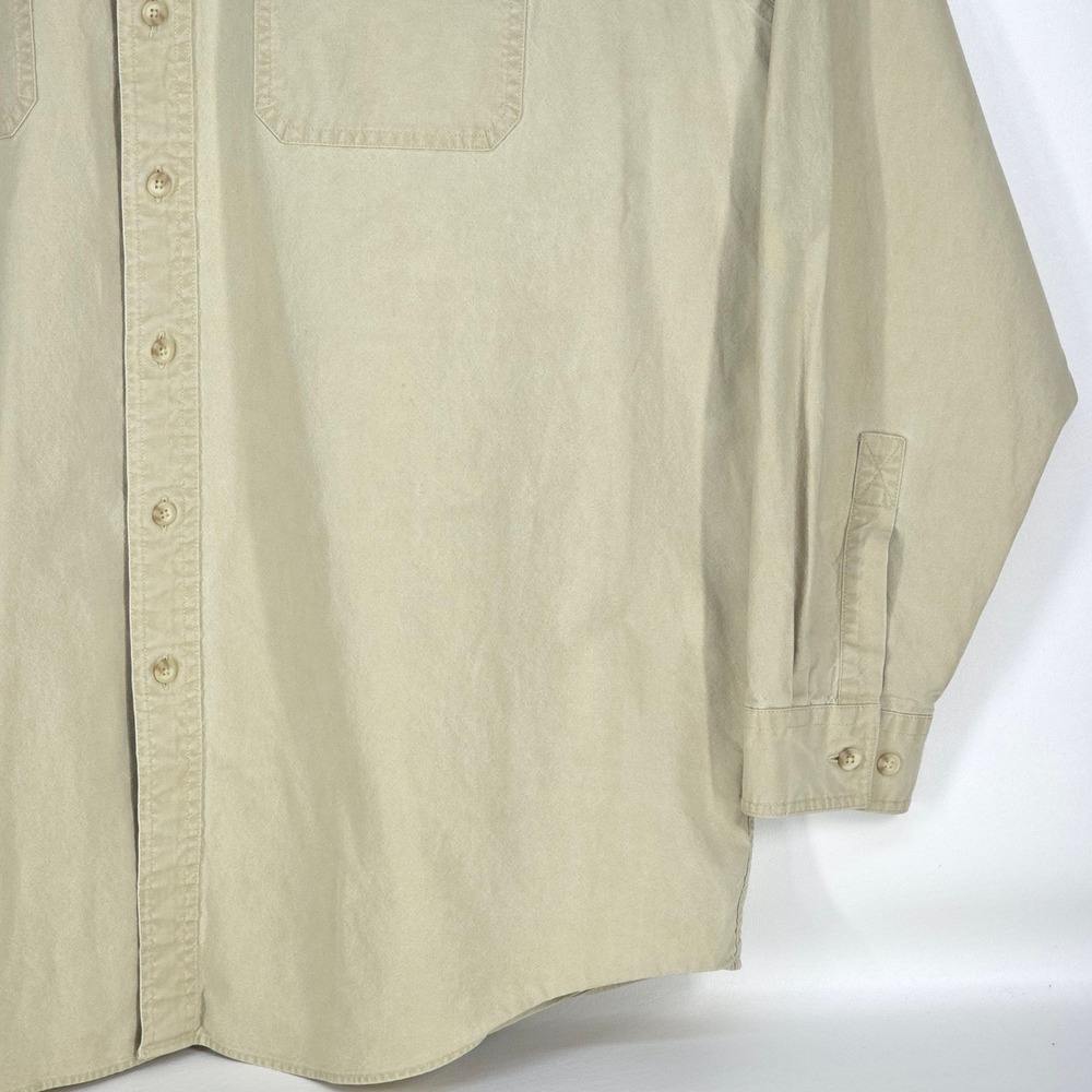 LL Bean Sunwashed Canvas Shirt Mens XXL Tall Outdoors 0FCW8 Chore‎ Barn Workwear - Picture 14 of 16